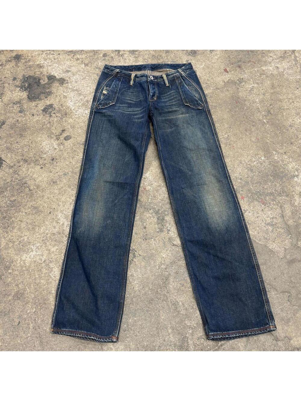Vintage Y2K Diesel Low Rise "Technical Indigo" Jeans 27